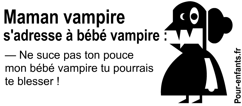 Blagues Halloween à imprimer. Blague de vampires pour enfants.