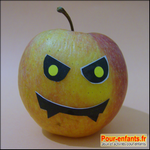 décoration bricolage Halloween pomme