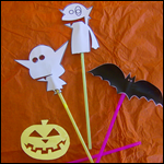 Fabrication marionnette en papier marotte marionnette marottes Halloween