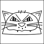 Halloween coloriage masque chat fabrication masque enfant de Halloween pour déguisement enfants