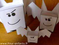Paper toy Halloween à imprimer gratuit chauve-souris imprimable gratuitement