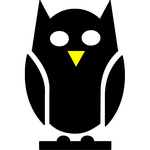 Silhouette de hibou forme hibou pochoir hibou