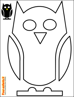 Silhouette hibou Halloween forme hibou Halloween pochoir hibou Halloween gabarit hibou Halloween patron hibou Halloween modèles hiboux Halloween. Pour les bricolages et activités manuelles des enfants.