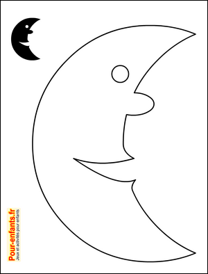 Silhouette lune Halloween forme lune Halloween pochoir lune Halloween gabarit lune Halloween patron lune Halloween modèles lunes Halloween. Pour les bricolages et activités manuelles des enfants.