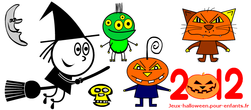 CALENDRIER calendrier  2012 à imprimer avec personnages d'Halloween