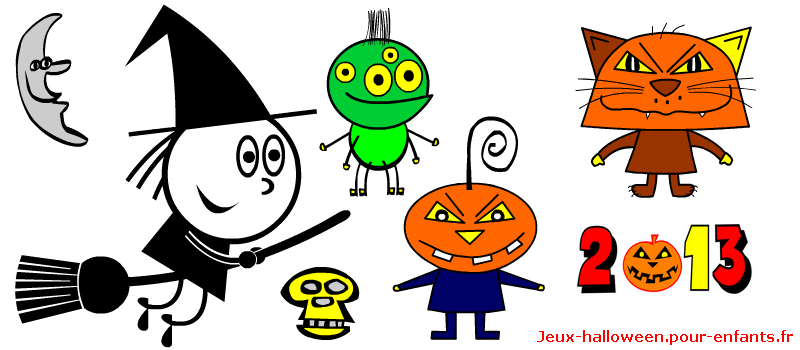 CALENDRIER calendrier  2013 à imprimer avec personnages d'Halloween