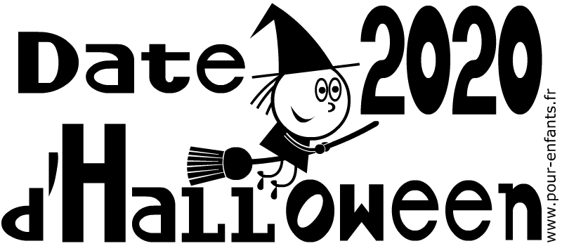 Date d'Halloween 2020. Dessins à imprimer.