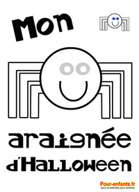 HALLOWEEN Coloriage d'araigne rigolote  imprimer gratuit