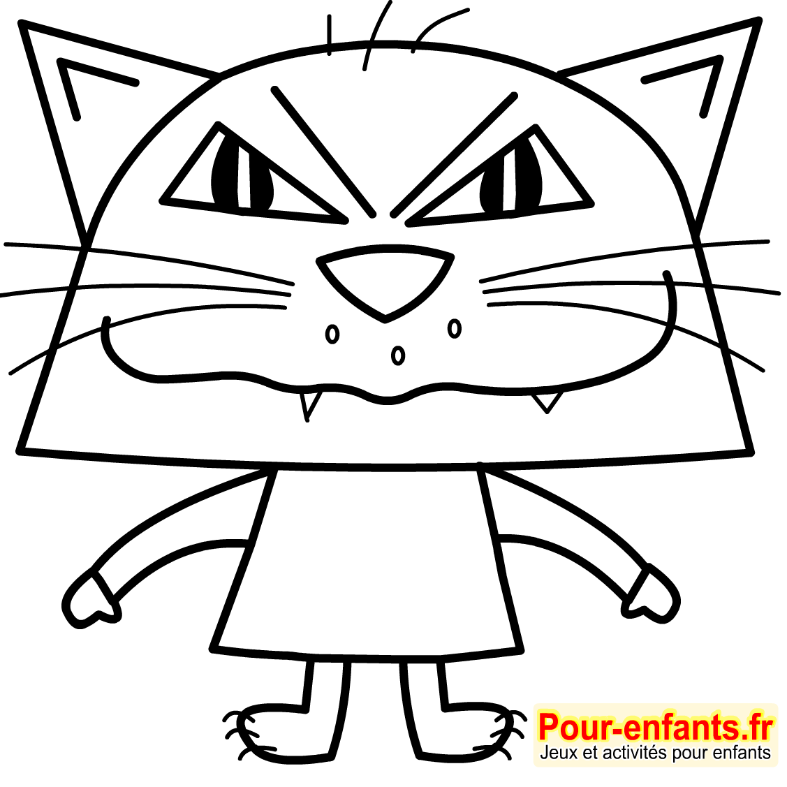 Dessiner Halloween Un dessin de chat