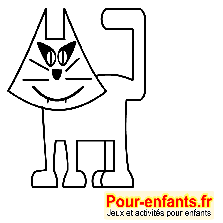 Dessiner Halloween Un dessin de chat