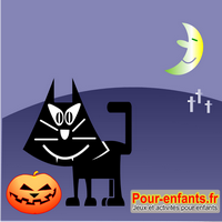 Dessiner Halloween : dessin de chat