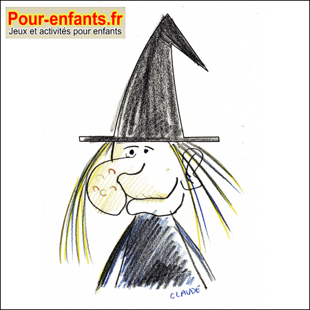 dessin de sorcière Halloween dessin sorcieres