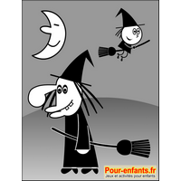 Dessiner Halloween dessin de sorciere