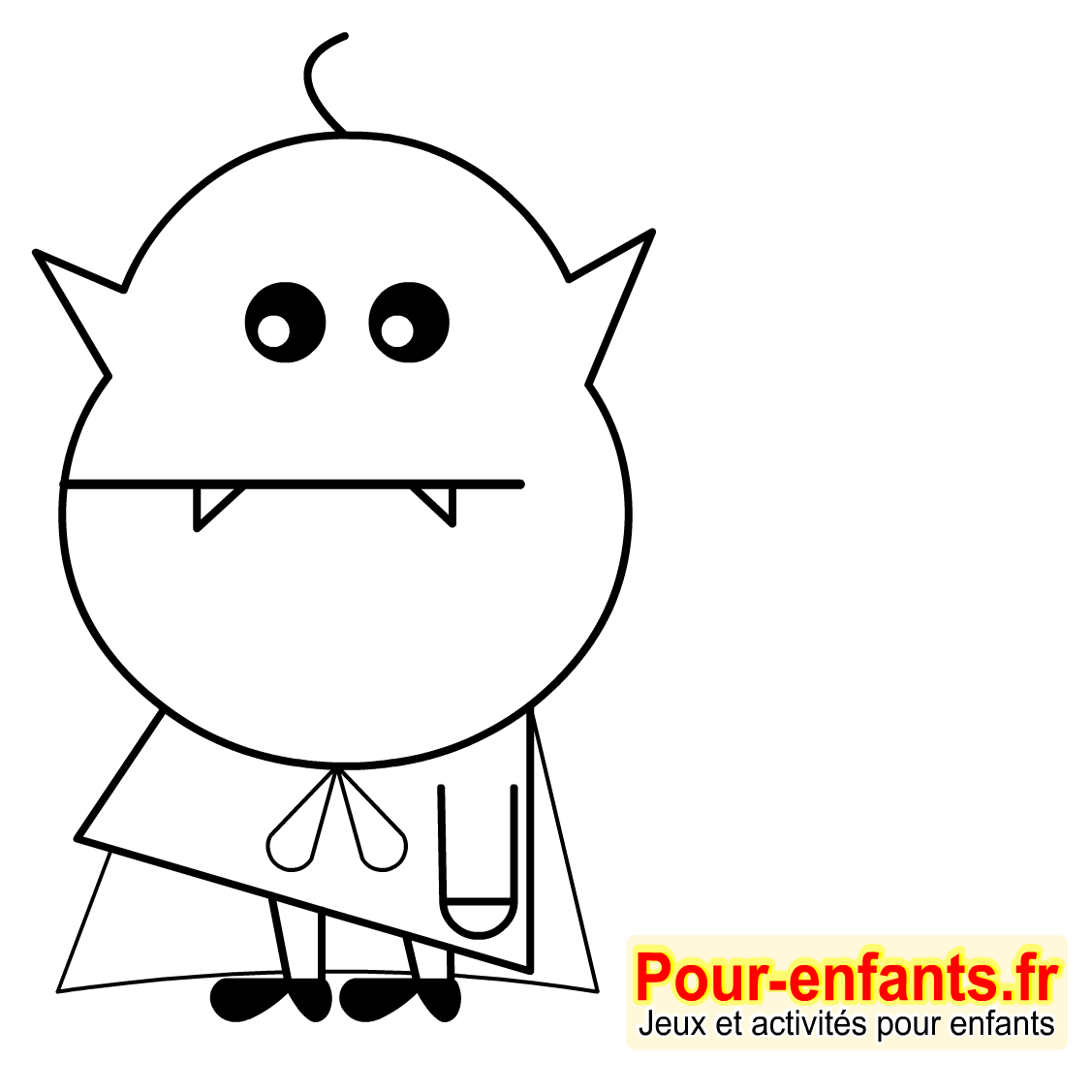 Imprimer ce coloriage de bébé vampire