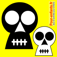 Dessiner Halloween : dessin de tte de mort