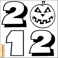 Halloween 2012 dessin date Halloween 2012 à imprimer gratuit coloriage à faire gratuitement