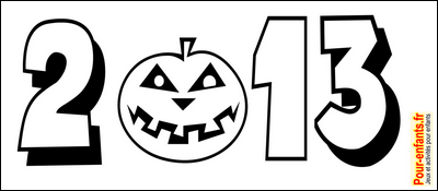 Halloween 2013 Dessin àa imprimer coloriage date Halloween 2013 gratuit citrouille