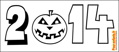 Halloween 2014 Dessin àa imprimer coloriage date Halloween 2014 gratuit citrouille