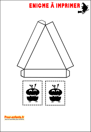 Jeux énigmes à imprimer Halloween activits ides bricolage dcoupage coloriage jeu enigme d'Halloween gratuit imprimable gratuitement
