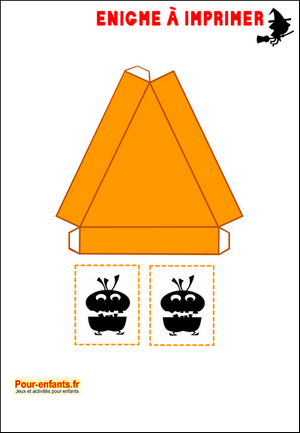 Jeux énigmes à imprimer Halloween activités idées bricolage découpage jeu enigme d'Halloween gratuit imprimable gratuitement