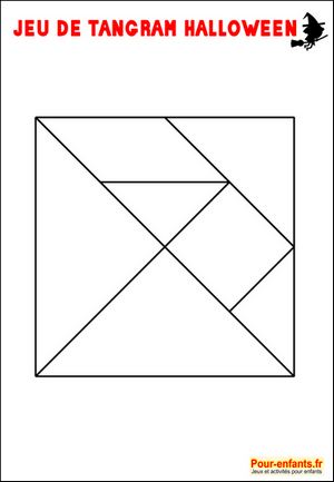 Jeu de tangram à imprimer Halloween jeux d'Halloween à imprimer gratuit tangram imprimable gratuitement