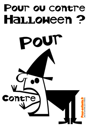 Pour ou contre Halloween Dessin à imprimer