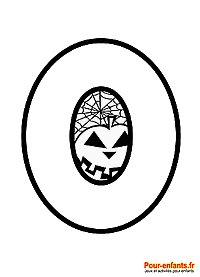 Dessin du chiffre 0  imprimer en grand pour Halloween 