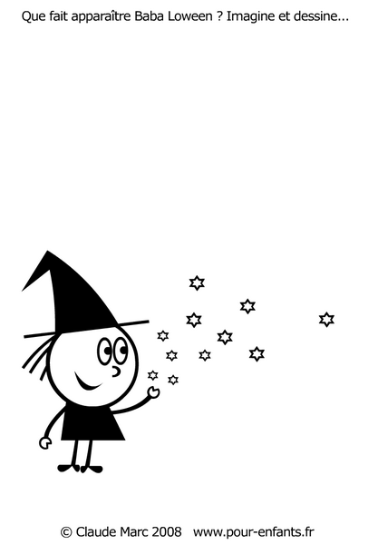 Coloriages pour Halloween. Coloriages et dessins de sorcières.